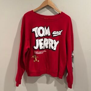 Women’s‎ Tom and Jerry Red XL crewneck sweater relaxed fit